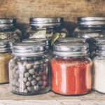 Glass Spice Jar Set with Rack - 12 Piece