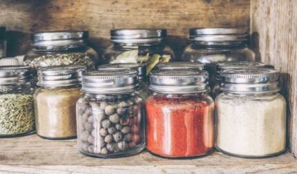 Glass Spice Jar Set with Rack - 12 Piece